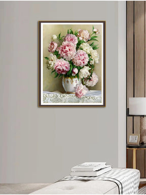 Punto de Cruz: Jarrón Blossom Elegance - 77x60cm